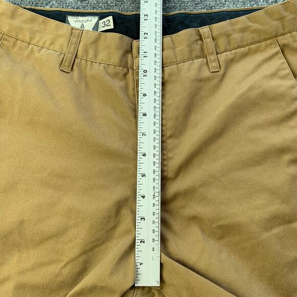 Volcom Corpo Class Shorts Size 32 Brown Mens Chino Skater Surf Cotton Polyester - Picture 10 of 16